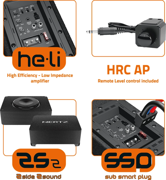 Hertz CBA250  10" Aktiv Subwoofer 500W max / 250W RMS 