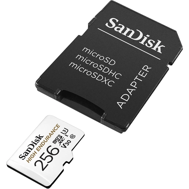Sandisk 256GB High Endurance SD kort Designet for dashcam! 