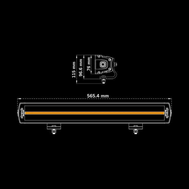 Strands Siberia XPA DR LED-bar 22" Amber Dobbel radet LED-bar på 22", 13050 Lumen 