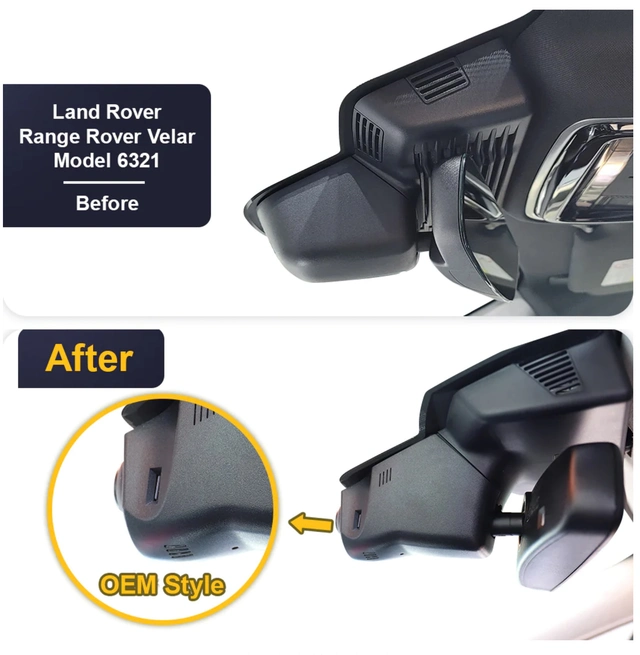 FITCAMX Integrert 4K Dashcam (foran) Jaguar/Range Rover (2016 -->) "6321" 