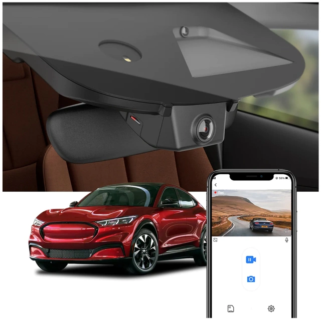 FITCAMX Integrert 4K Dashcam (foran) Ford Mustang Mach-E (2021 -->) 