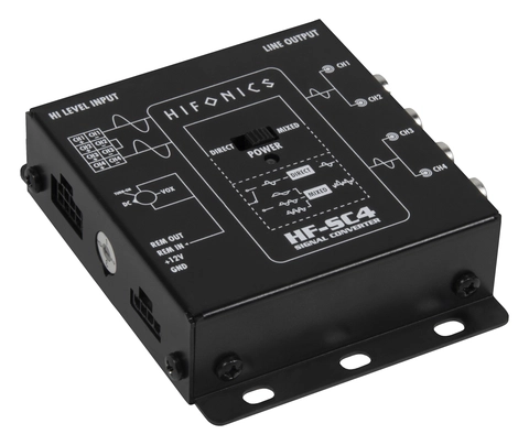 HiFonics HF-SC4-ISO høy-lav nivåadapter 4-kanals med remote