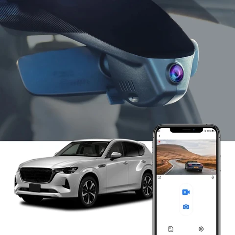 FITCAMX Integrert 4K Dashcam (foran+bak) Mazda 2020-2026 med soltak
