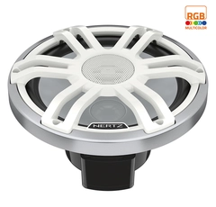 Hertz HMX8SLDSW 8&quot; koaxial 2-v hvit LED Sprutsikker IP65, 200W RGB LED-lys