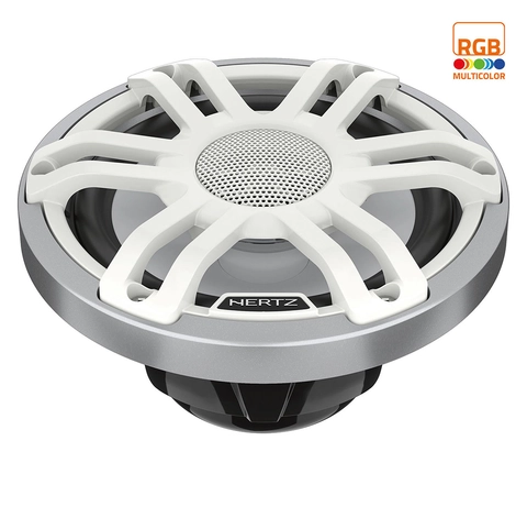 Hertz HMX65SLDSW 6½"koaxial 2-v hvit LED Sprutsikker IP65, 150W RGB LED-lys