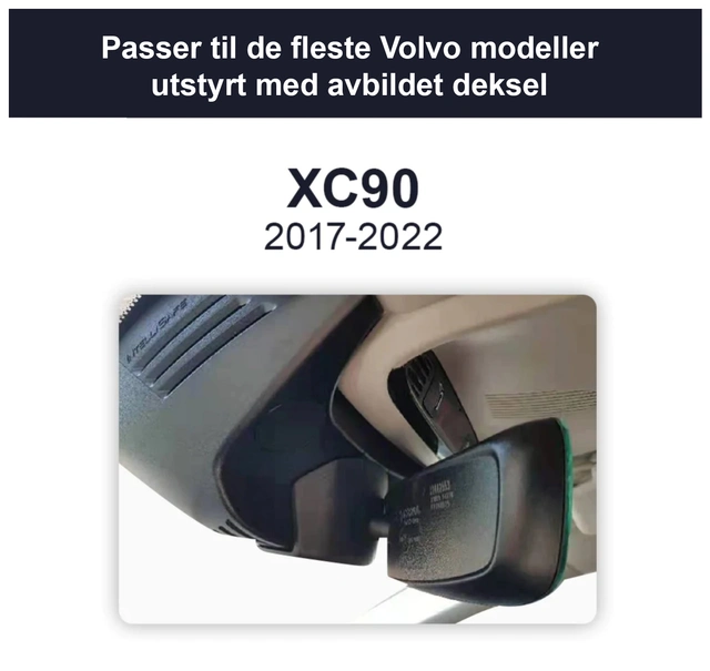 FITCAMX Integrert 4K Dashcam (foran) Volvo XC90 (2015 - 2022) 