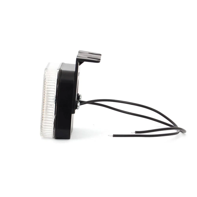 Strands Posisjonslys med vinkelfeste Hvit LED med klart glass, 12-24V 