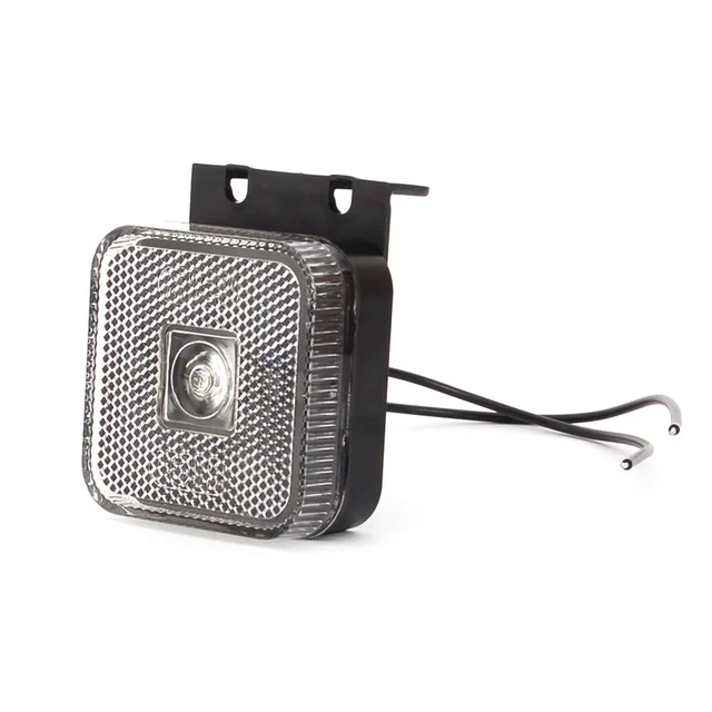 Strands Posisjonslys med vinkelfeste Hvit LED med klart glass, 12-24V 