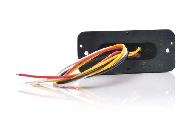 Strands baklys, 3 funksjoner klart glass, 12-24V 