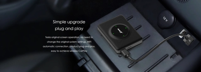 ConnectED Apple Carplay adapter Til Tesla - Trådløst 