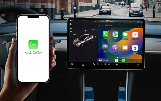 ConnectED Apple Carplay adapter Til Tesla - Trådløst 