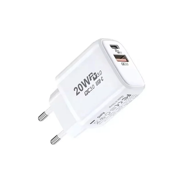 ConnectED Phone hjemmelader 20W, både USB og Type-C utgang 