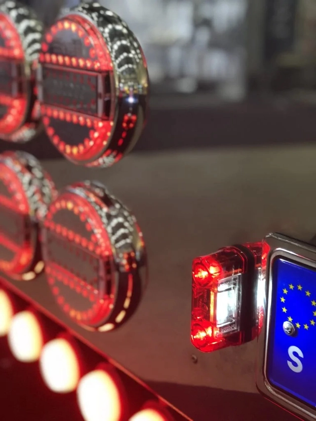 Strands Nummerskiltlys rødt glass LED nummerskiltlys 