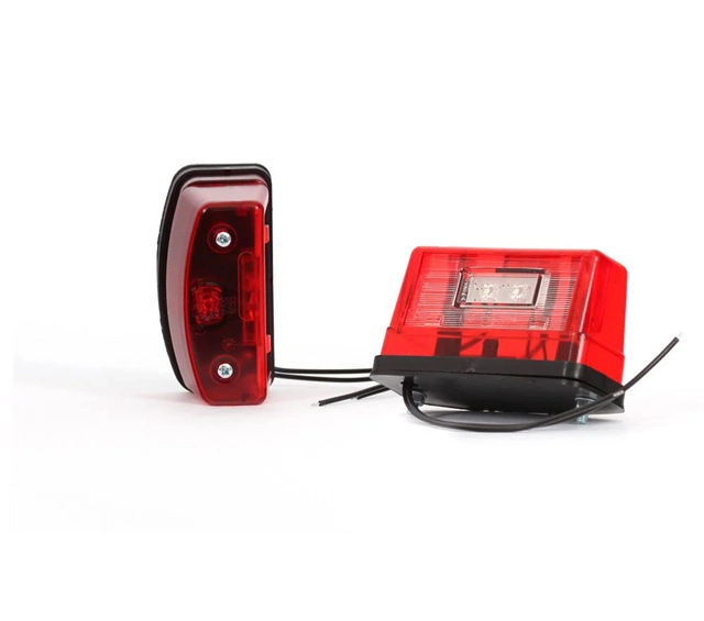 Strands Nummerskiltlys rødt glass LED nummerskiltlys 