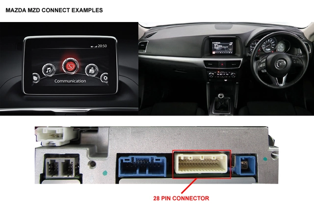InCarTec Ryggekamera interface Mazda (2014 -->) m/7" MZD 
