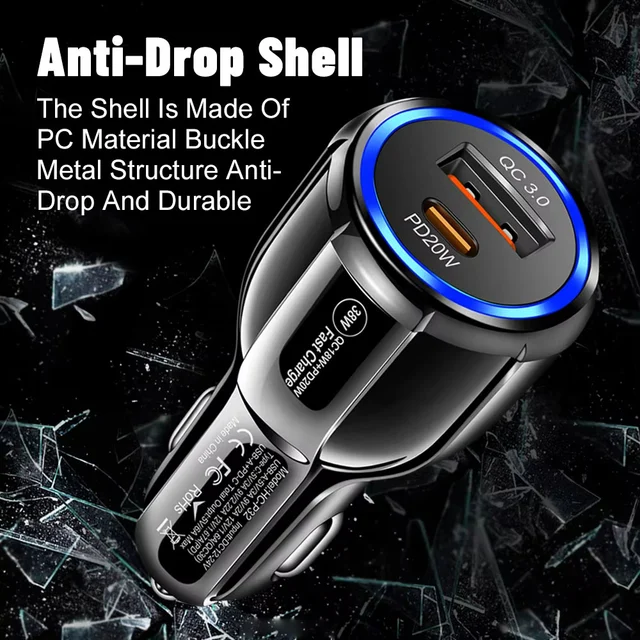 ConnectED Phone billader 48W, både USB og Type-C 