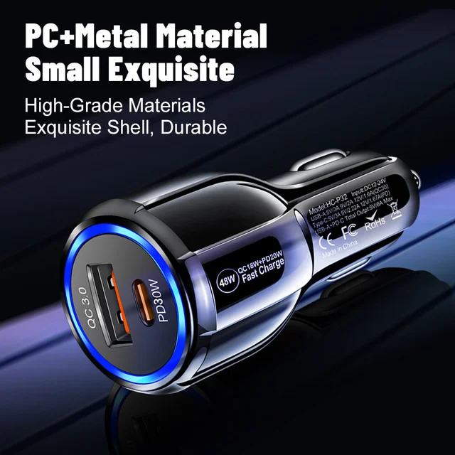 ConnectED Phone billader 48W, både USB og Type-C 