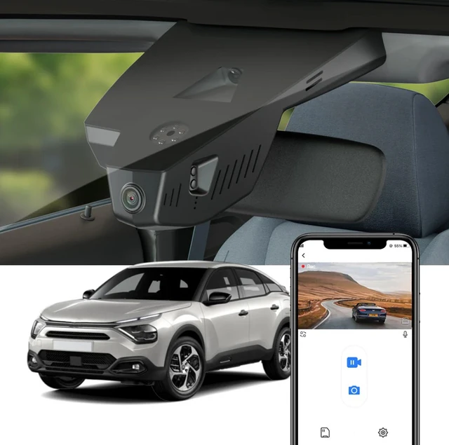 FITCAMX Integrert 4K Dashcam (foran+bak) Citroen C4/e-C4  (2021 - 2024) 