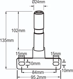 Strands Stangfeste sidemontering 