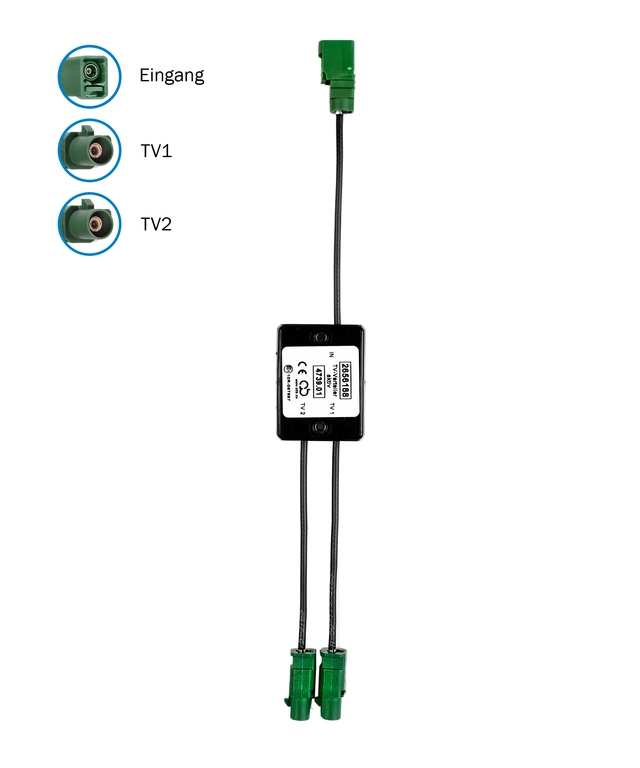 ATTB DVB-T splitter - FAKRA FAKRA (Hun) -> 2 x FAKRA (Han) 