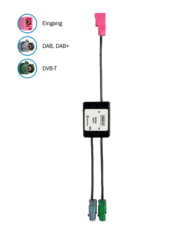 ATTB DAB/DVB-T splitter - FAK FAKRA (Hun) -> 2 x FAKRA (Han) 