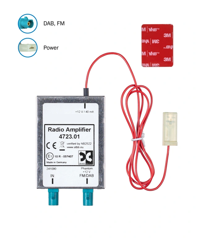 ATTB FM/DAB forsterker -Fakra Fakra (Han) -> Fakra (Han) 