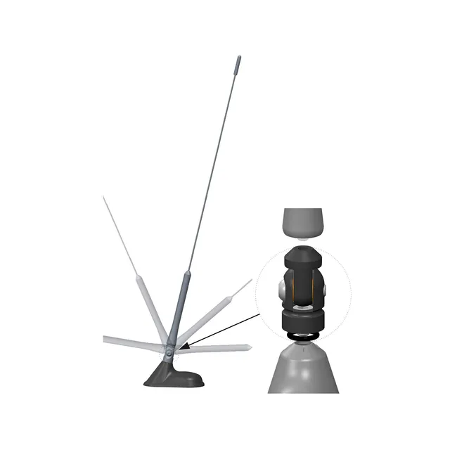 ATTB +/- 90° adapter Justerbart ledd for antennepisk 