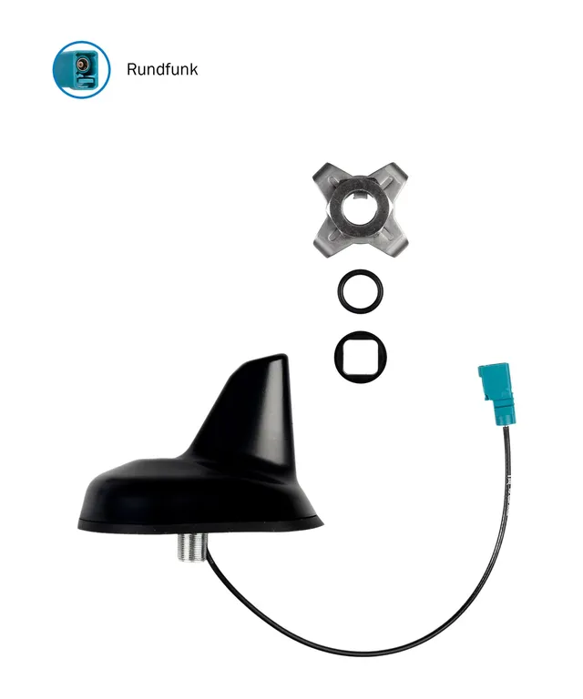 ATTB DAB-antenne - Fakra Passiv sharkantenne for takmontering 