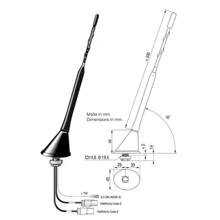 ATTB FM/DAB-takantenne Aktiv antenne for montering p&#229; tak