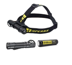 Speras M2R hode/lomme/arbeidslykt 1200lm / 125 meter kastelengde