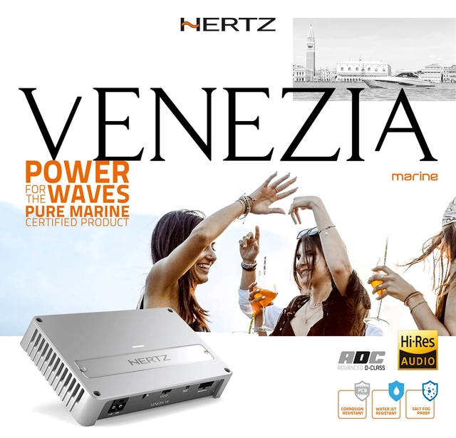 Hertz Marine Venezia V1 monoforsterker 1260w @ 1ohm, 1260w @ 2ohm, 700w @ 4ohm 