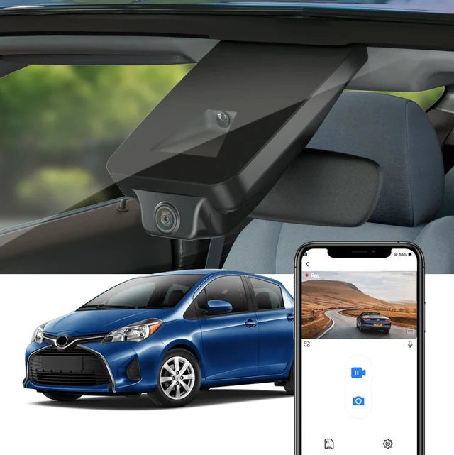 FITCAMX Integrert 4K Dashcam (foran+bak) Toyota Yaris (2015 - 2019) 