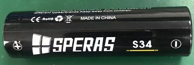 Speras 18650 Li-ion oppladbart batteri 3400mAh / 18650 