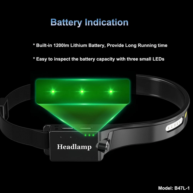Speras B47L1 hodelykt 500lm / 130 meter kastelengde 