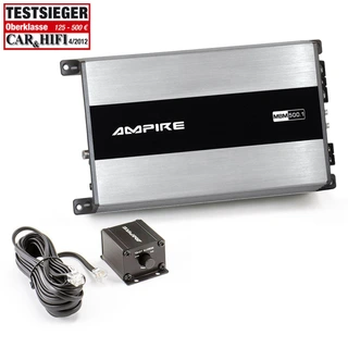 Ampire 1-kanals forsterker - 12V 1 x 500Watt @ 2 Ohm