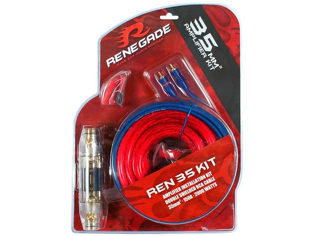 Renegade Basspakke 2x10" basskasse, forsterker og kabelkit 