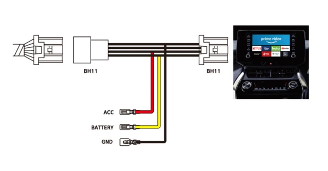 BeatSonic 30cm forlengelseskabel strøm Toyota/Lexus (2018 -->) 