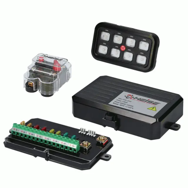 Metra LED bryterpanel 8 brytere med utskiftbare symboler 