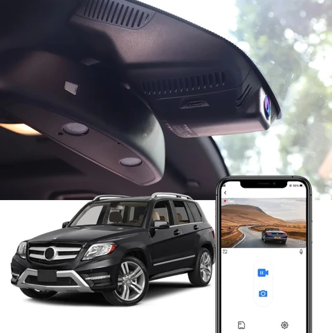 FITCAMX Integrert 4K Dashcam (foran+bak) MB GLK (X204) (2010 - 2015)