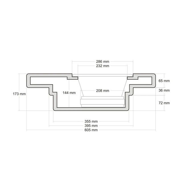 ConnectED 10" basskasse Reservehjulsbrønn (16" hjulstørrelse) 