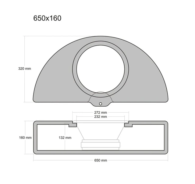 ConnectED Bilspesifikk basskasse 10" Reservehjulsbrønn (650x160mm) 