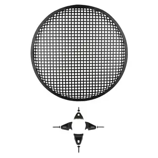 InstallBay sortlakkert alugrill, 15&quot; 1 x grill, 4 x festeklemmer medf&#248;lger