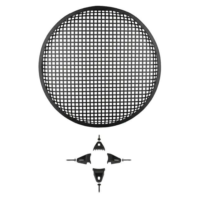 InstallBay sortlakkert alugrill, 15" 1 x grill, 4 x festeklemmer medfølger 